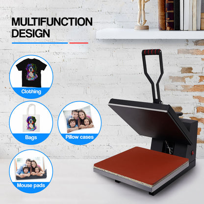38x38cm Heat Press Machine for T-Shirts, Bags & More - Digital Control