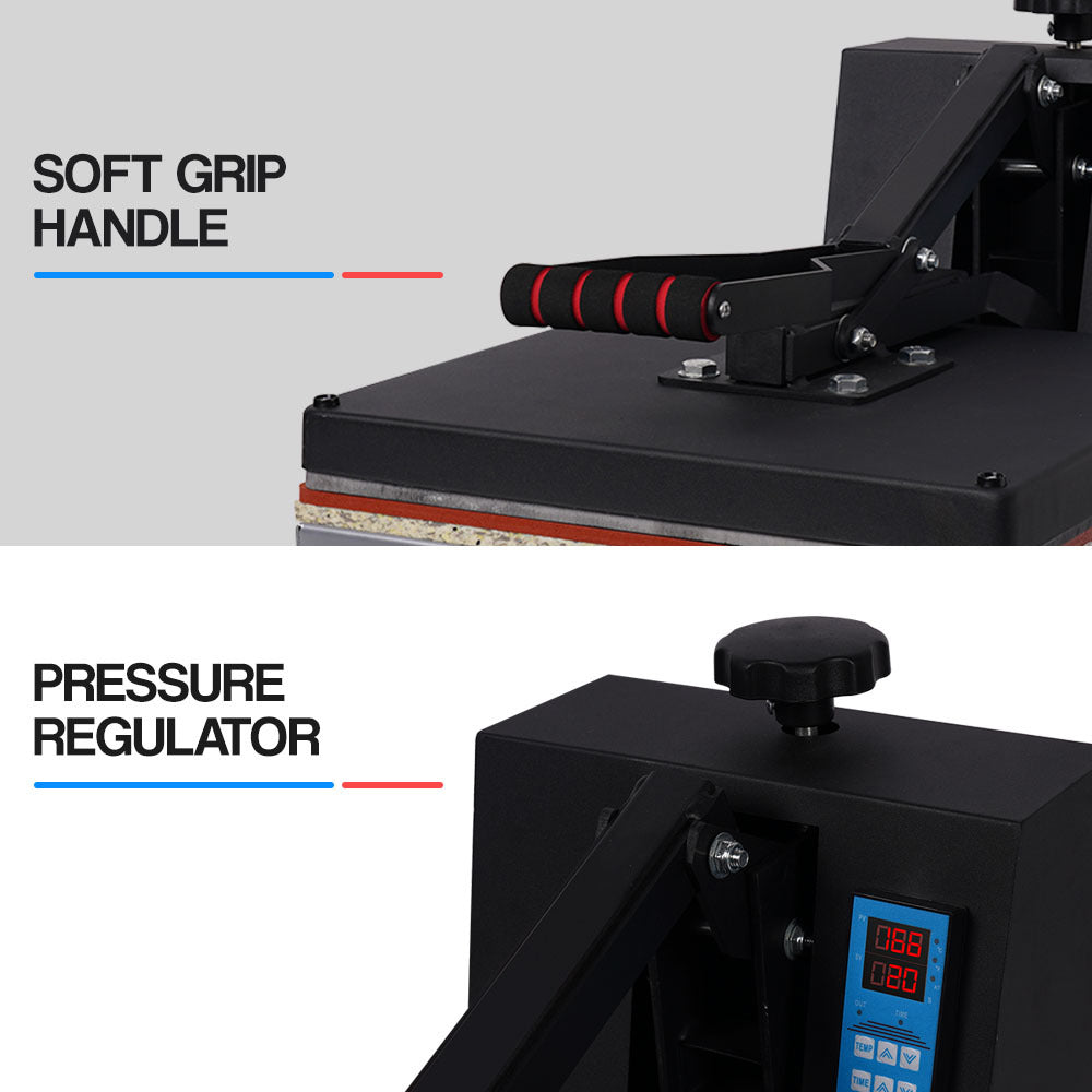 38x38cm Heat Press Machine for T-Shirts, Bags & More - Digital Control