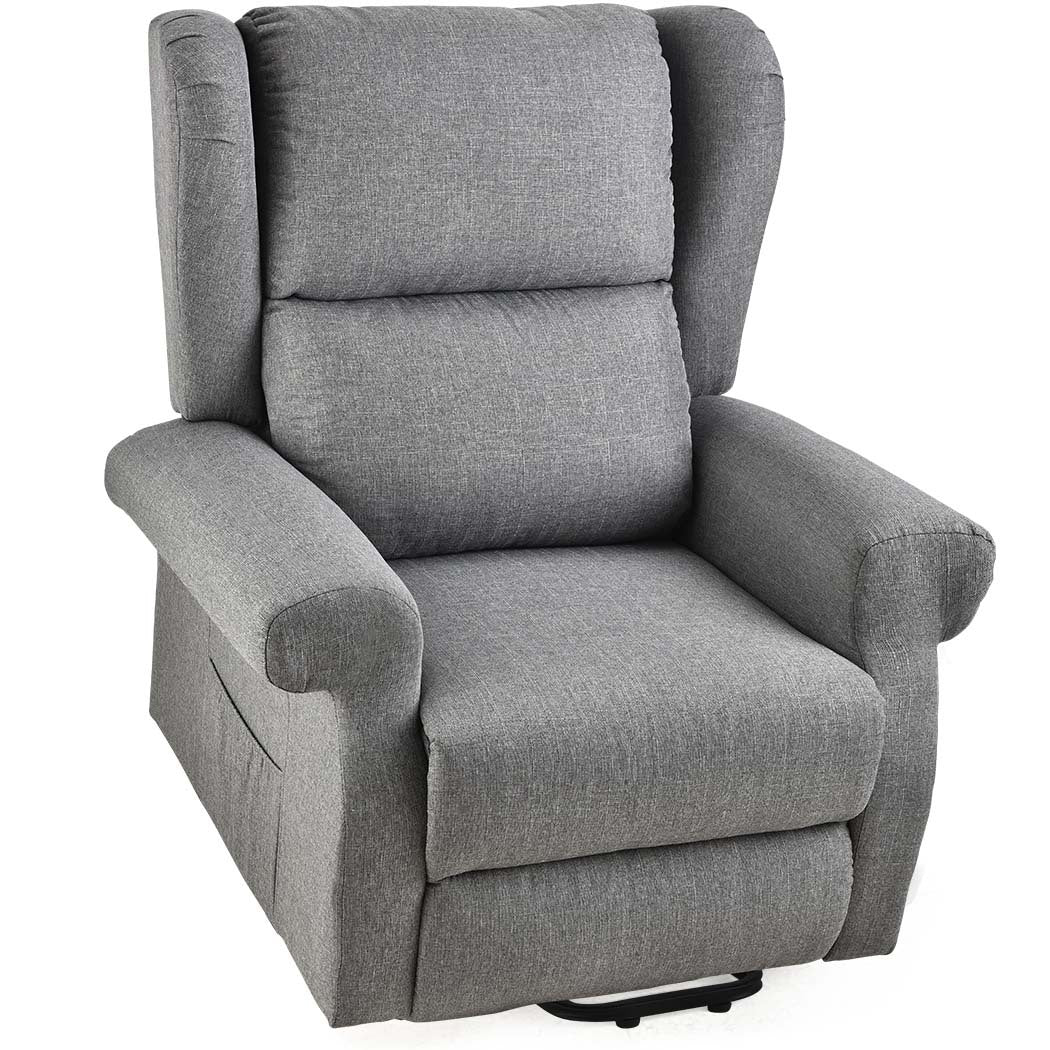 Electric Lift Recliner Chair with Massage & Heat Therapy, 140° Recline, Grey
