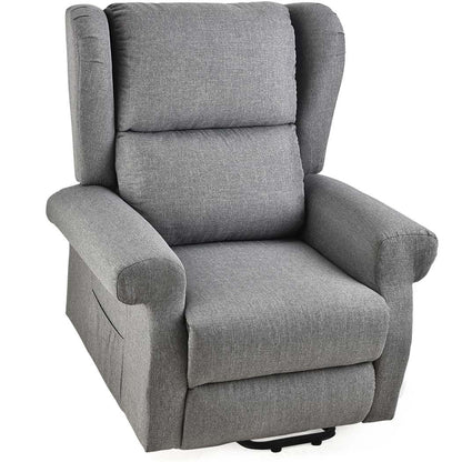 Electric Lift Recliner Chair with Massage & Heat Therapy, 140° Recline, Grey