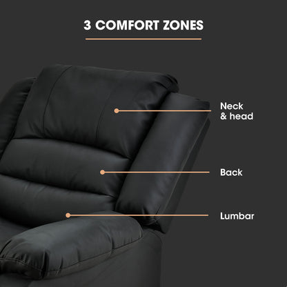 Luxury Recliner Lounge Chair - Faux Leather Armchair for Home Theatre