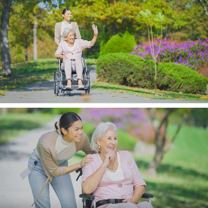SmartLine 0.5m Folding Wheelchair, 100kg Capacity, Lightweight and Compact