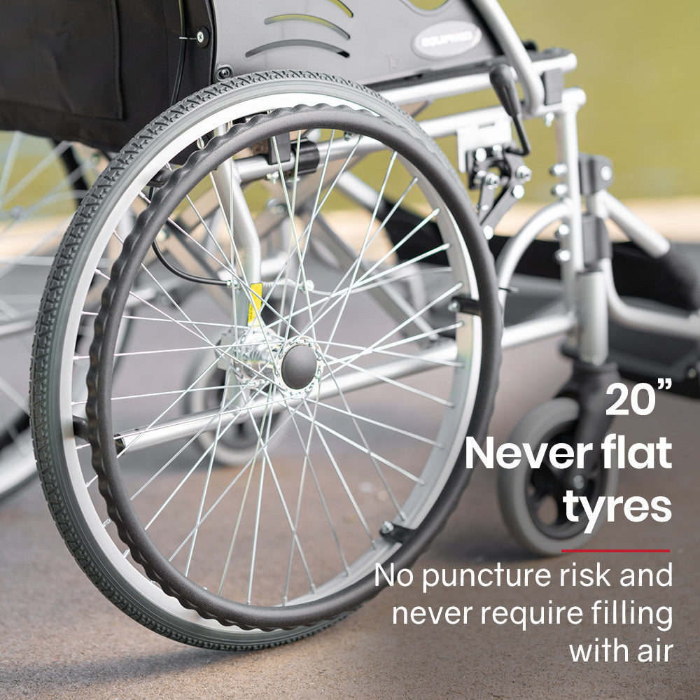 SmartLine 0.5m Folding Wheelchair, 100kg Capacity, Lightweight and Compact