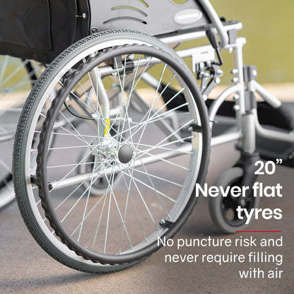 SmartLine 0.5m Folding Wheelchair, 100kg Capacity, Lightweight and Compact