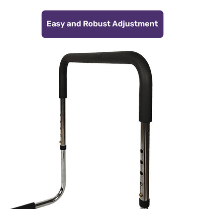 Adjustable Bed Assist Rail with Soft Grip Handle, 125kg Capacity, 0.94m Base