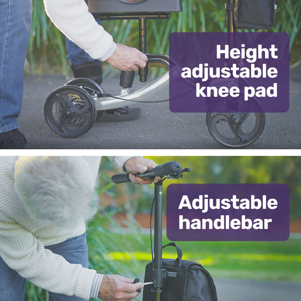 Premium Knee Scooter with SoftRide Suspension, 136kg Capacity, 0.2m Wheels