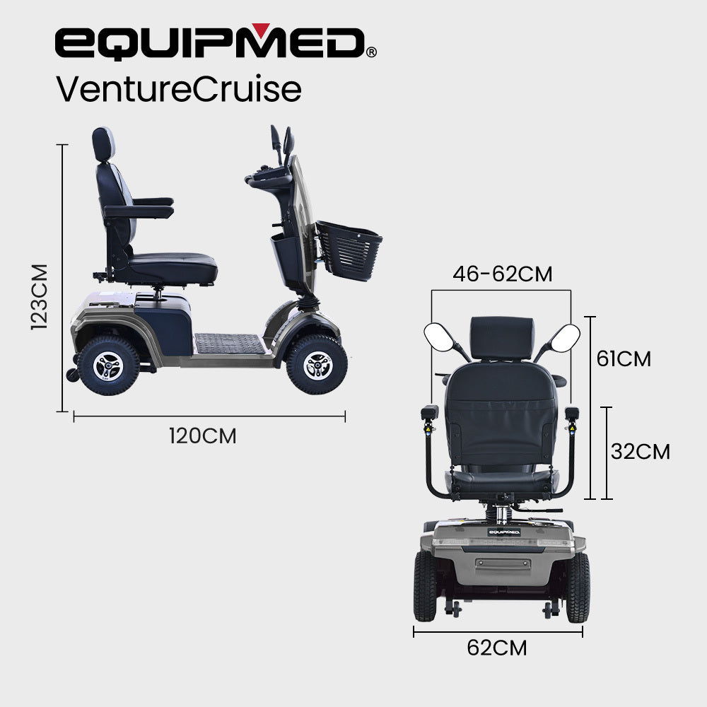Extra Large Electric Mobility Scooter for Elderly - 180kg Capacity, 30km Range