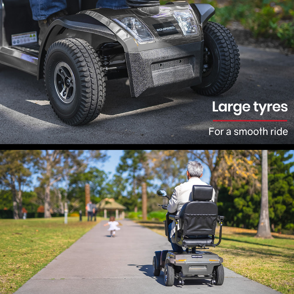 Extra Large Electric Mobility Scooter for Elderly - 180kg Capacity, 30km Range