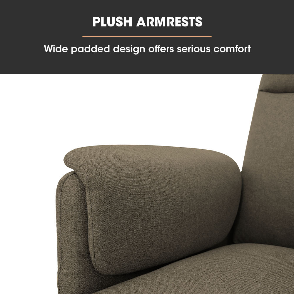 Electric Armchair Recliner, Single Fabric Chair, Beige