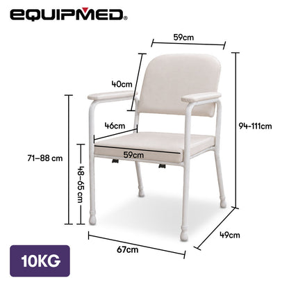 Low Back Classic Day Chair, 200kg Capacity, Adjustable Height Nursing Seat