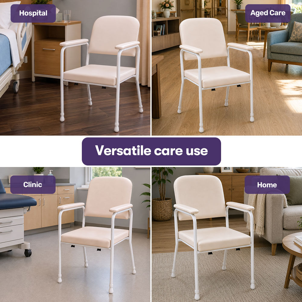 Low Back Classic Day Chair, 200kg Capacity, Adjustable Height Nursing Seat