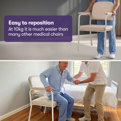 Low Back Classic Day Chair, 200kg Capacity, Adjustable Height Nursing Seat