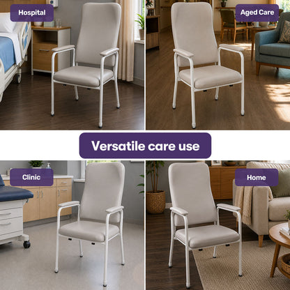 High-Back Classic Day Chair, 200kg Capacity, Adjustable Height Nursing Seat