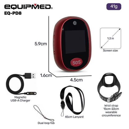 Fall Detection Alarm Watch/Pendant with GPS and SOS Emergency Button, for Seniors, Location Tracking, 2-Way Calling, iPhone and Android Compatible