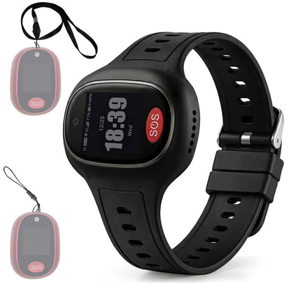 Fall Detection Alarm Watch/Pendant with GPS and SOS Emergency Button, for Seniors, Location Tracking, 2-Way Calling, iPhone and Android Compatible