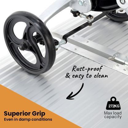 152cm Portable Aluminium Folding Ramp for Wheelchairs & Scooters, 272kg Capacity