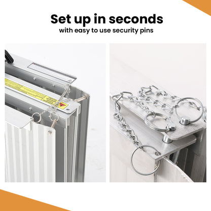 152cm Portable Aluminium Folding Ramp for Wheelchairs & Scooters, 272kg Capacity