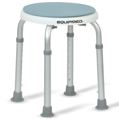 Adjustable Shower Chair with 360-Degree Swivel Seat, 0.35-0.53m Height Range