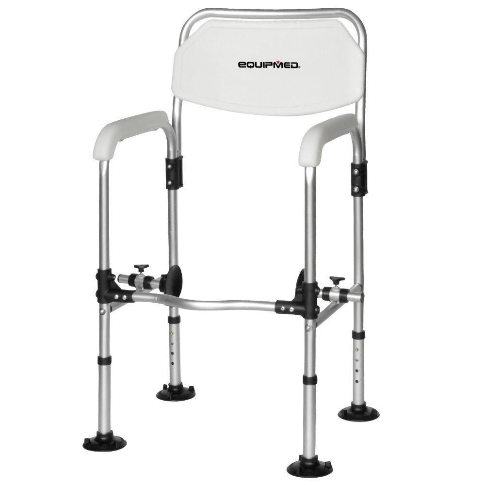 Adjustable Over Toilet Support Frame with Ergonomic Handrails, 136kg Capacity