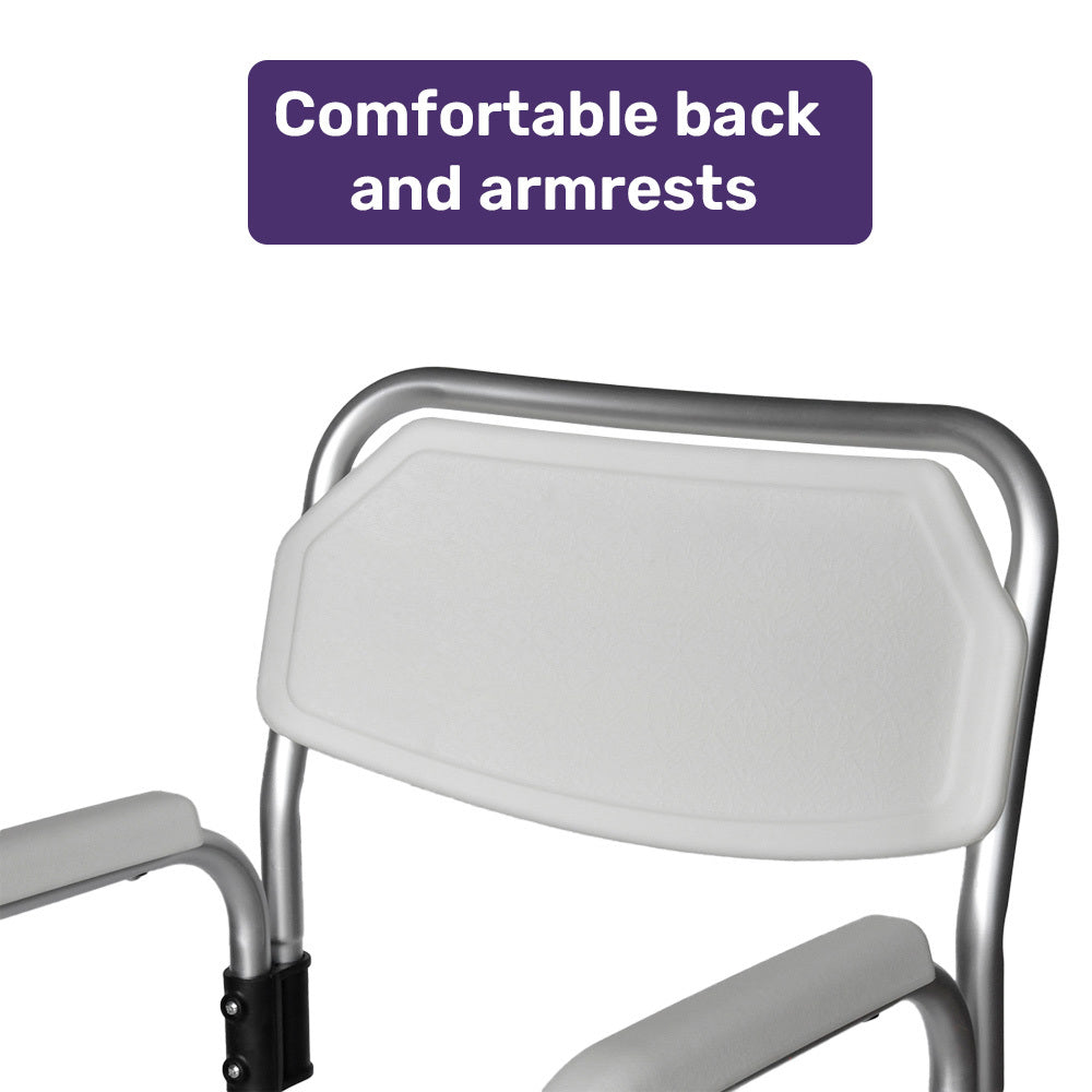 Adjustable Over Toilet Support Frame with Ergonomic Handrails, 136kg Capacity