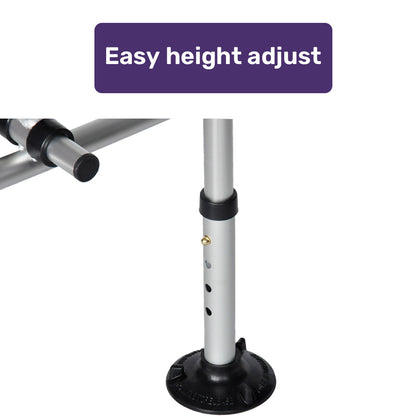 Adjustable Over Toilet Support Frame with Ergonomic Handrails, 136kg Capacity