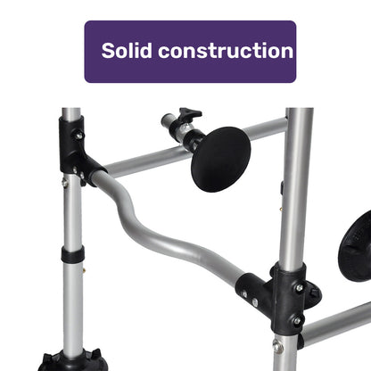 Adjustable Over Toilet Support Frame with Ergonomic Handrails, 136kg Capacity