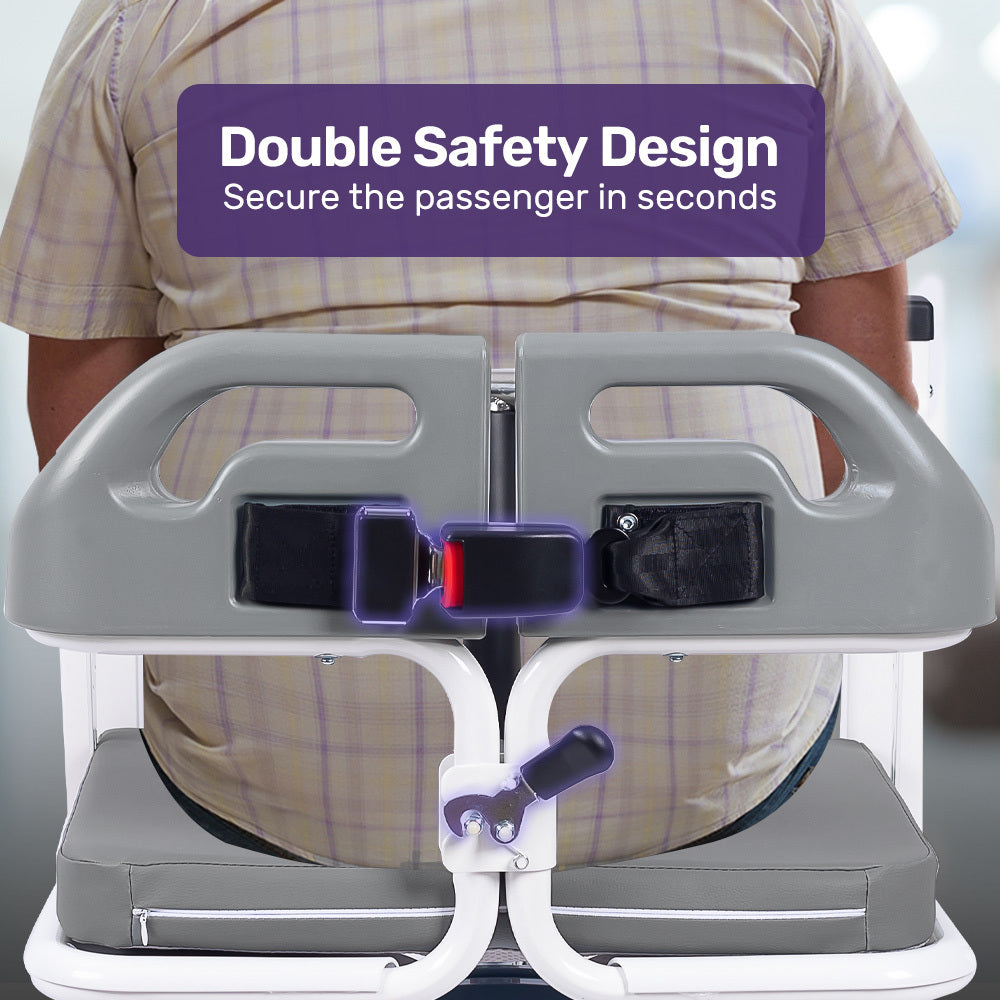 Hydraulic 4-in-1 Patient Lift Chair, Shower & Commode, 120kg Capacity