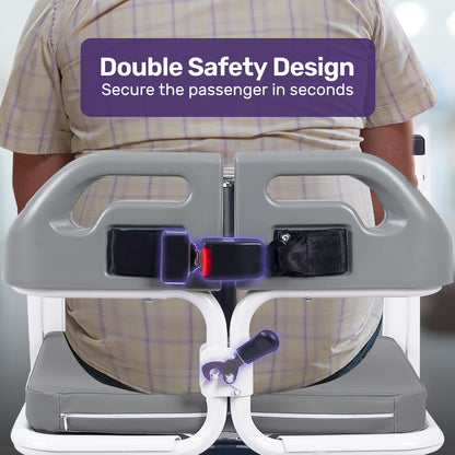Hydraulic 4-in-1 Patient Lift Chair, Shower & Commode, 120kg Capacity
