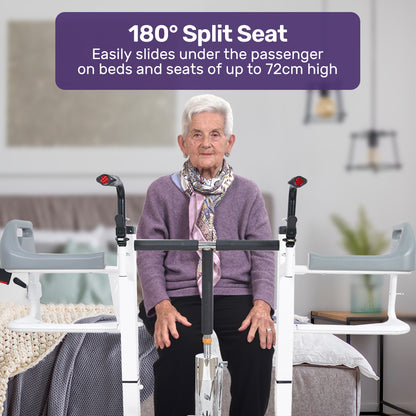 Hydraulic 4-in-1 Patient Lift Chair, Shower & Commode, 120kg Capacity