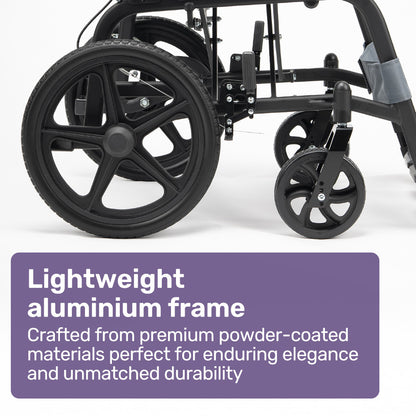 Lightweight Folding Transit Wheelchair, Easy Transport, 0.4m Wheels, 11kg