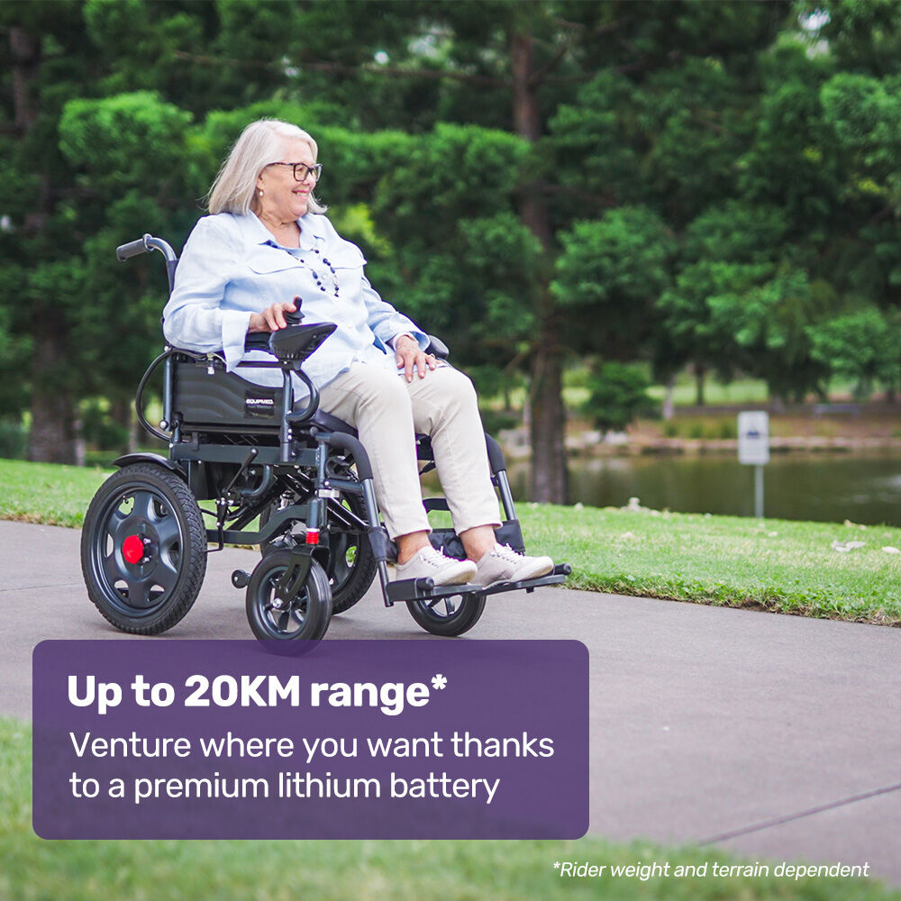 Electric Folding Wheelchair, Long Range, Comfortable, Easy to Use, 20km Range