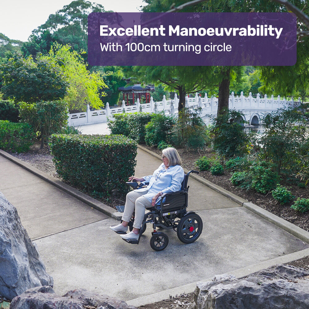 Electric Folding Wheelchair, Long Range, Comfortable, Easy to Use, 20km Range
