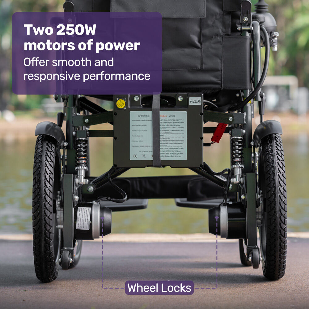 Electric Folding Wheelchair, Long Range, Comfortable, Easy to Use, 20km Range