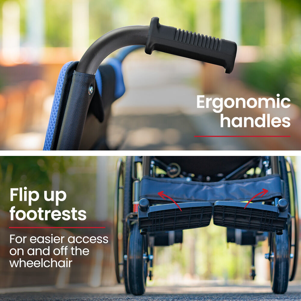 Foldable Electric Wheelchair, 12km Range, 1.1m Turn, 130kg Capacity, 24" Wheels
