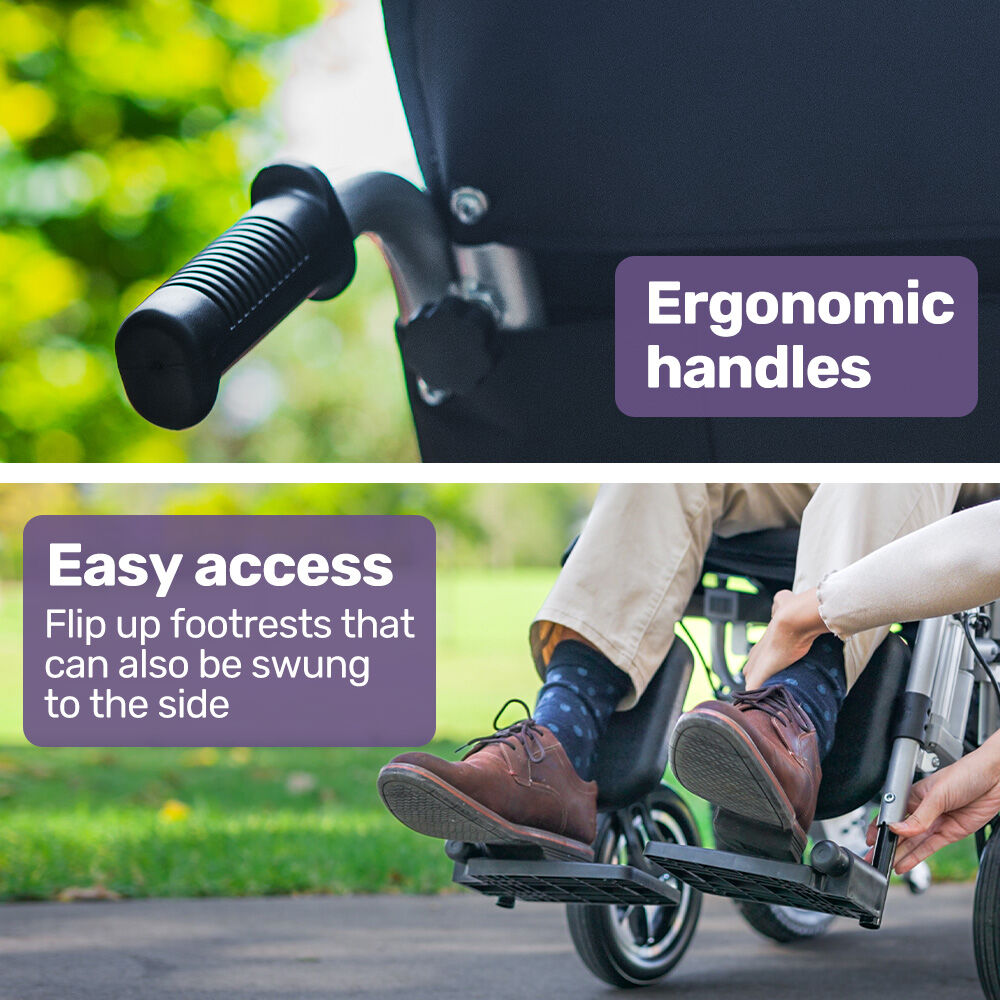 Long-Range Electric Wheelchair with Recline, XL Seat, 1.1m Turn, 20km Range