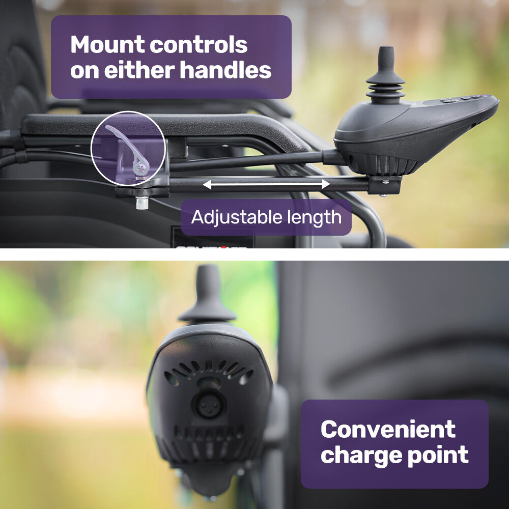 Foldable Electric Wheelchair with 20km Range, 1.1m Turning Circle, 130kg Capacity