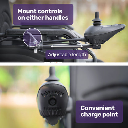 Foldable Electric Wheelchair with 20km Range, 1.1m Turning Circle, 130kg Capacity
