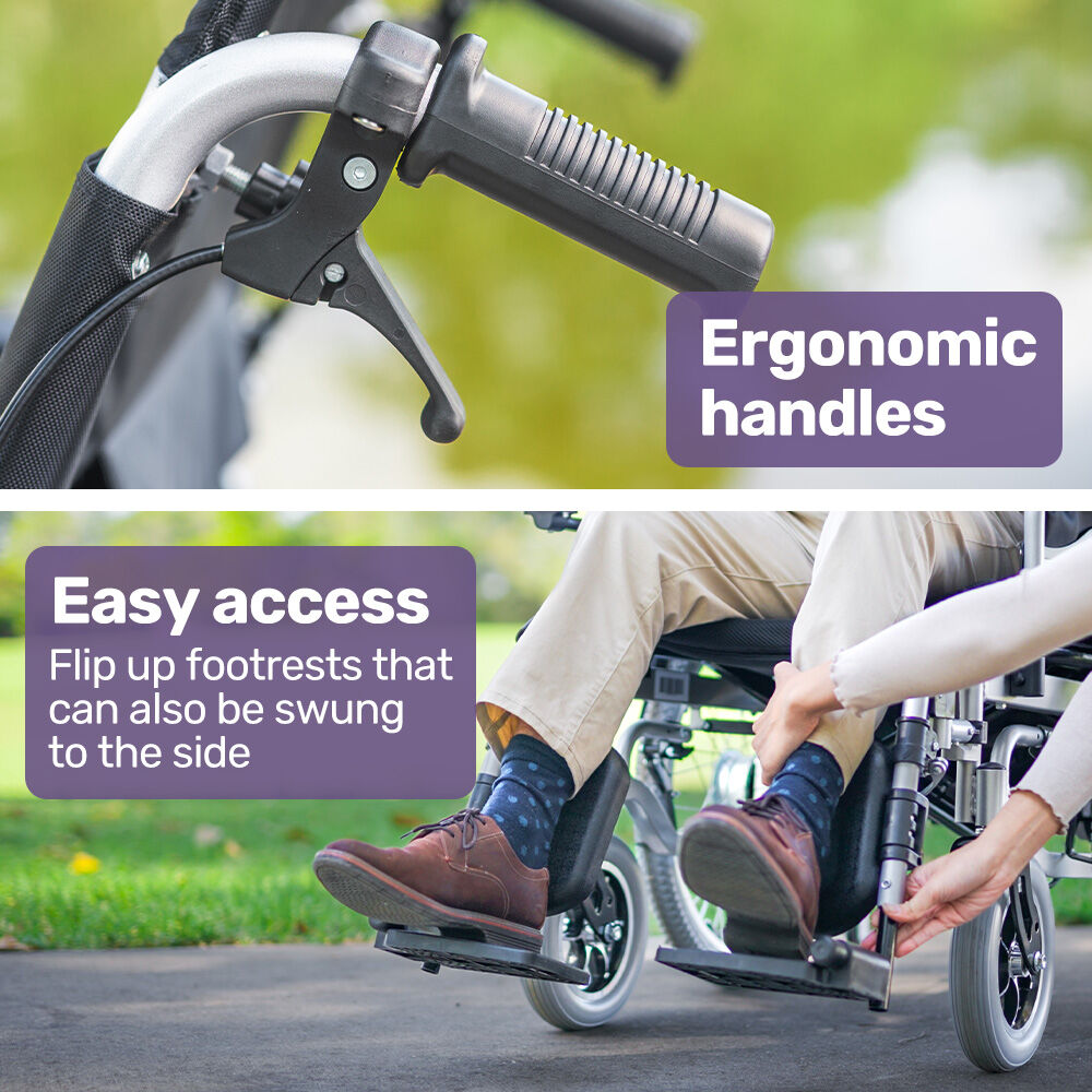 Electric Foldable Wheelchair with XL Bariatric Seat, 15km Range, 1.1m Turn Circle