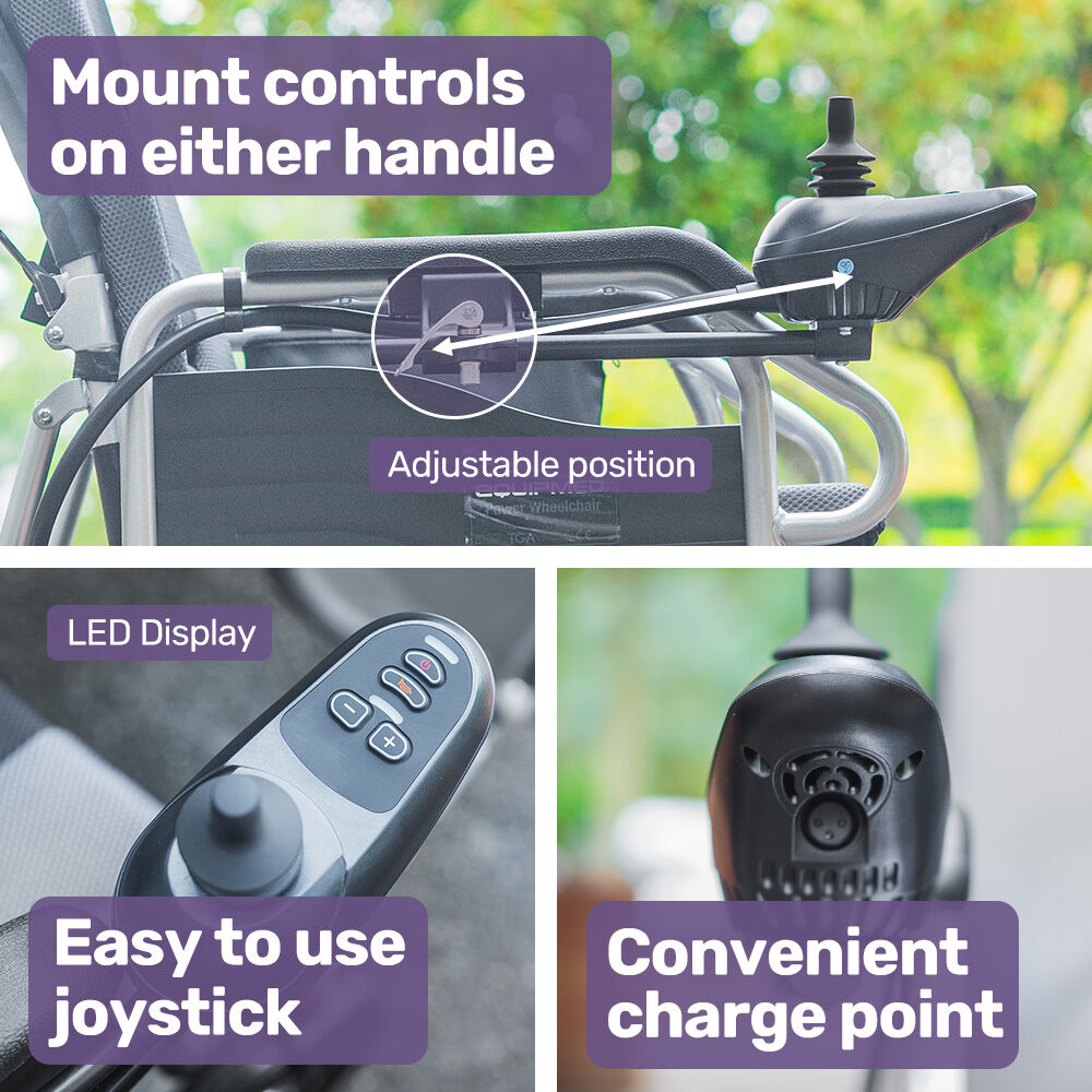 Electric Foldable Wheelchair with XL Bariatric Seat, 15km Range, 1.1m Turn Circle
