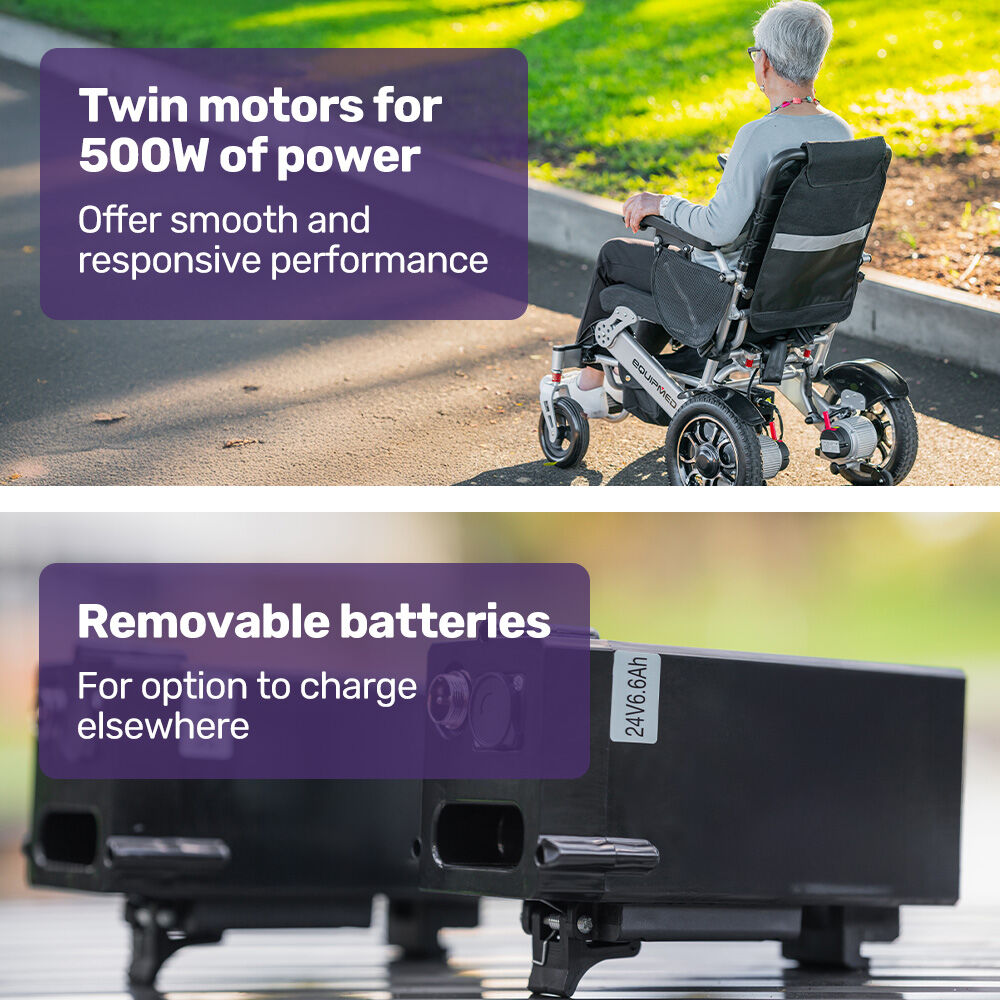 Electric Wheelchair, Lightweight, Foldable, 15km Range, Airline Approved