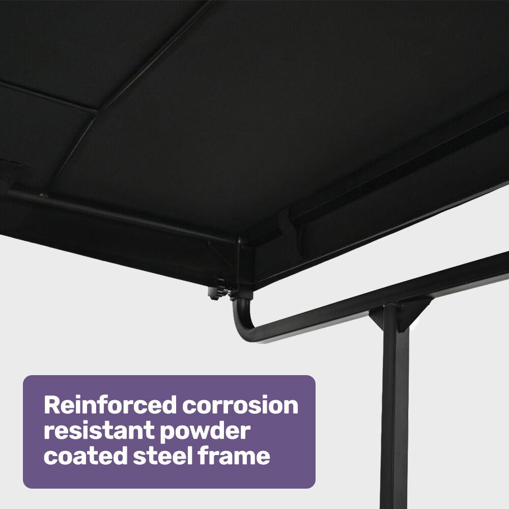 Mobility Scooter & Power Wheelchair Shade Canopy Roof, 25mm Mount, 3 Height Settings, Black