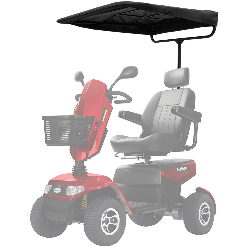 Mobility Scooter & Power Wheelchair Shade Canopy Roof, 25mm Mount, 3 Height Settings, Black