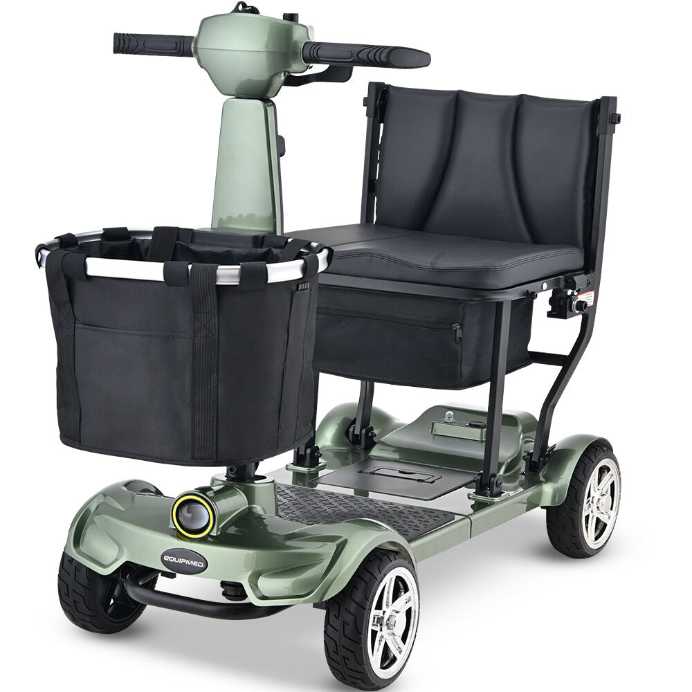 SmartPacer+ Ultra-Lightweight Mobility Scooter, Li-ion Battery, Foldable, Airline Approved, 120kg Capacity, Green