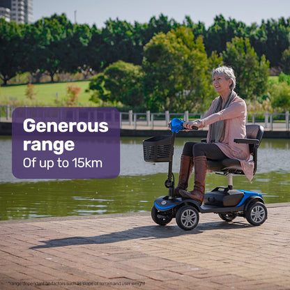 Mid-Sized 0.11m/s Lithium Mobility Scooter with Easy Charge & Flat-Free Tyres