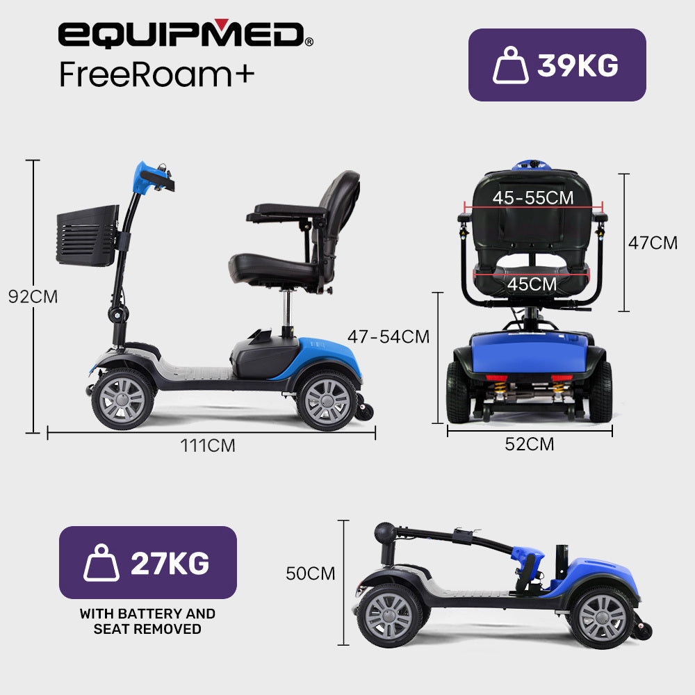 Mid-Sized 0.11m/s Lithium Mobility Scooter with Easy Charge & Flat-Free Tyres