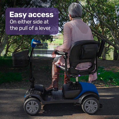 Mid-Sized 0.11m/s Lithium Mobility Scooter with Easy Charge & Flat-Free Tyres