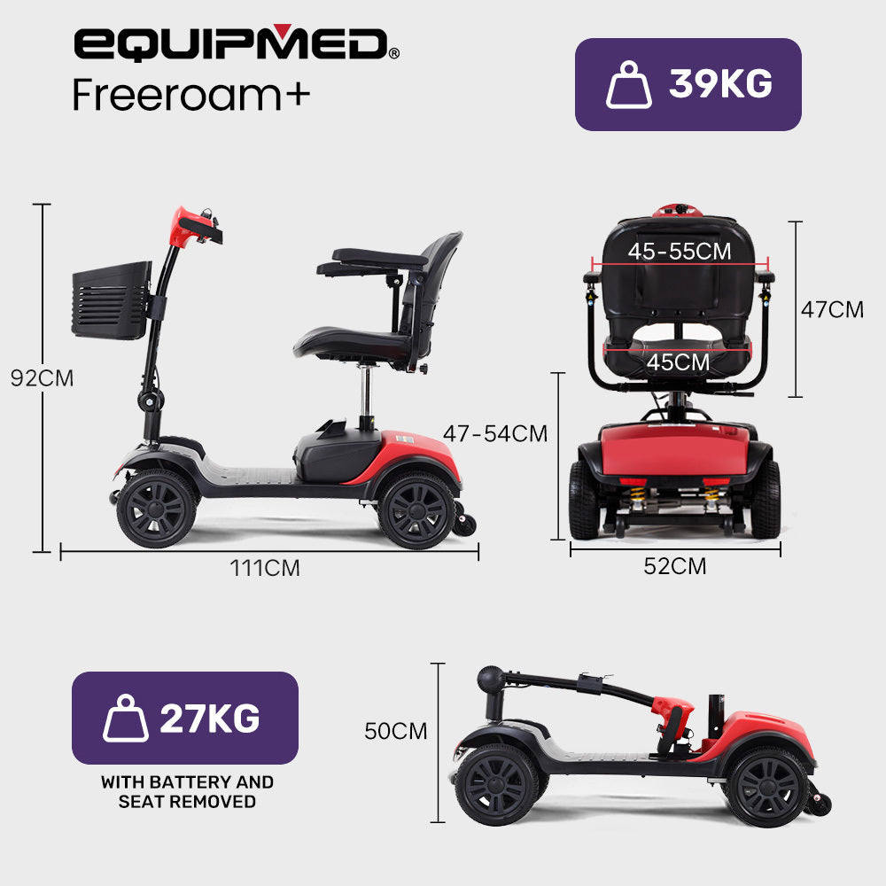 Mid-Sized Lithium Mobility Scooter with Adjustable Comfort & Safety Features
