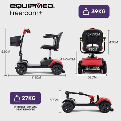 Mid-Sized Lithium Mobility Scooter with Adjustable Comfort & Safety Features