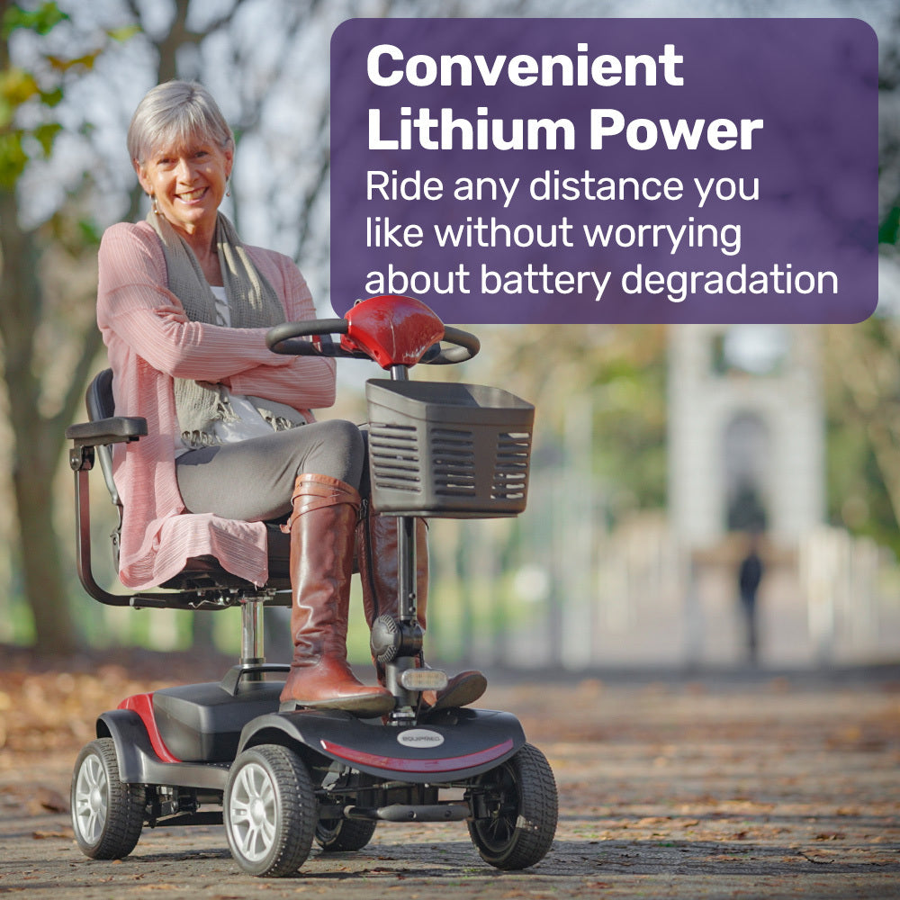 Mid-Sized Lithium Mobility Scooter with Adjustable Comfort & Safety Features