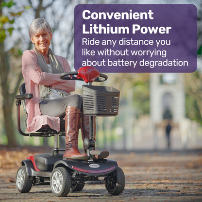 Mid-Sized Lithium Mobility Scooter with Adjustable Comfort & Safety Features